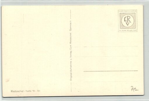 AK Postcard Skispringen, Garmisch Partenkirchen Olympia Skistadion Olympiaschanze Rietzschel 741 – Bild 2