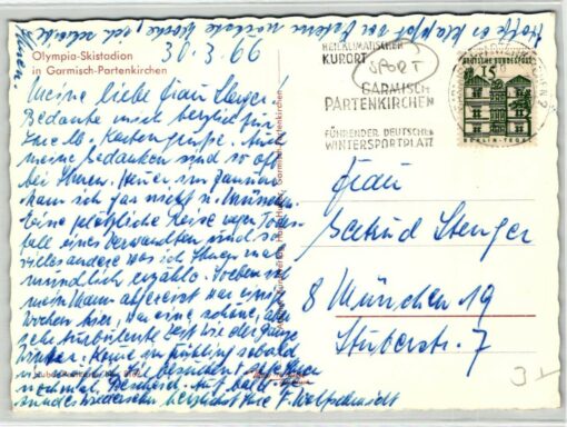 AK Postcard Skispringen, Olympia Skistadion Garmisch Partenkirchen Wintersport – Bild 2