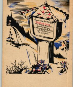 AK Postcard Skispringen, Friedrich Jung Sprung in die Ewigkeit Kunstverlag