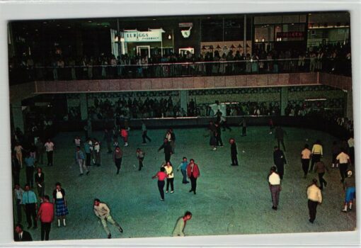AK Postcard Eislaufen, Ice Pavilion Lloyd Center Portland Oregon