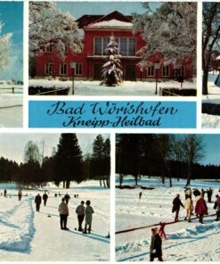 AK Postcard Eislaufen, Eisstock Bad Wörishofen Kneipp Heilbad 1978
