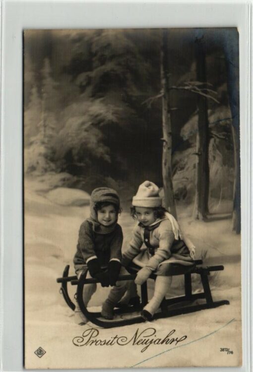 AK Postcard Rodeln, Glückwunschkarte Kinder Rodel Schlitten Eichstätt