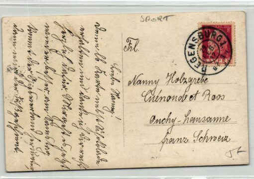 AK Postcard Rodeln, Fotokarte Kinder Schlitten Regensburg 1912 – Bild 2