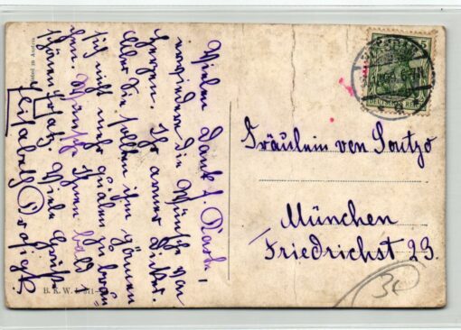 AK Postcard Rodeln, Telemark, Skeleton Glückwunschkarte 1909 – Bild 2