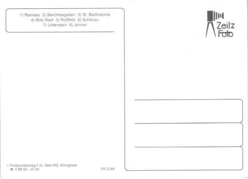 AK Postcard Bob Langlauf, Winter Berchtesgaden Königsee – Bild 2