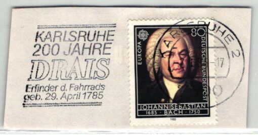 Karlsruhe 200 Jahre Drais Erfindre Fahrrad 1785 1985 Cycling Fragment