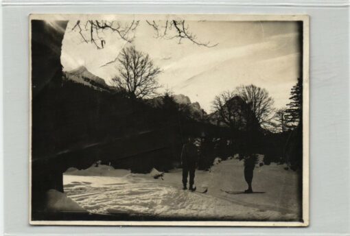 Skilaufen Deutschland 2 Fotos 40er Jahre, Skiing Telemark – Bild 3