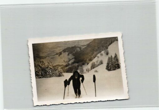 Skilaufen Bayern 6 Fotos 1944, Aufsteieg Abfaht, Brünnstein  – Bild 9