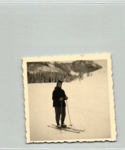 Skilaufen Bayern 3 Fotos 1951, Abfaht, Brauneck