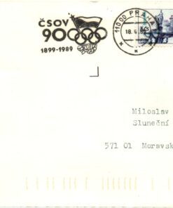 CSR Praha 1989 CSOV 1899-1989 90 Jahre Olympic Comitee CSSR Olympisches Komittee