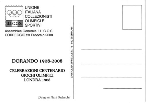 UICOS 2008 Dorando Petri 1908-2008 London Olympic Games 100 anni – Bild 2