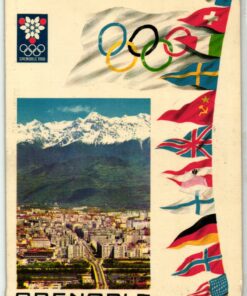 France Grenoble 1968 Olympic Games, Postcard Luge Villard de lans Olympiques d'Hiver