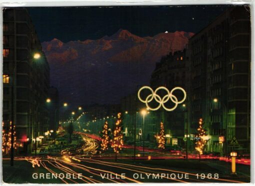 France Grenoble 1968 Olympic Games, Postcard Boulevards et Belledonne Olympiques d'Hiver – Bild 2