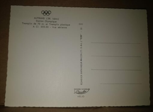 France Grenoble 1968 Olympic Games, Postcard Autrans Isere Tremplin Sprungschanze Olympiques d'Hiver – Bild 2