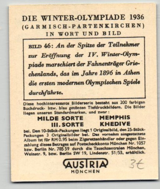 AUSTRIA München - Olympia 1936 10 Bilder Olympic Games Garmisch Partenkirchen Eröffnung Siegerehrung – Bild 16