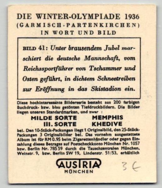 AUSTRIA München - Olympia 1936 10 Bilder Olympic Games Garmisch Partenkirchen Eröffnung Siegerehrung – Bild 14
