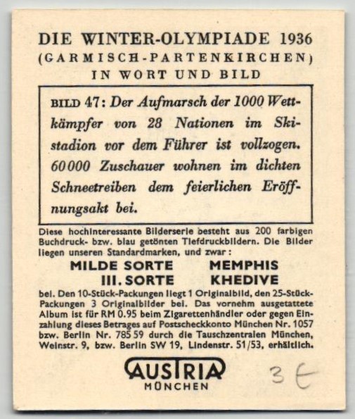 AUSTRIA München - Olympia 1936 10 Bilder Olympic Games Garmisch Partenkirchen Eröffnung Siegerehrung – Bild 6