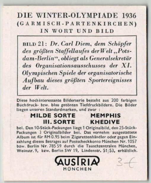 AUSTRIA München - Olympia 1936 31 Bilder Olympic Games Garmisch Partenkirchen farbe – Bild 44