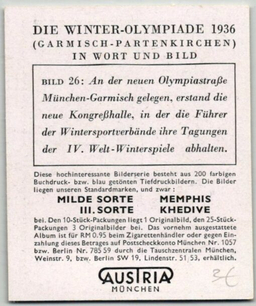 AUSTRIA München - Olympia 1936 31 Bilder Olympic Games Garmisch Partenkirchen farbe – Bild 30