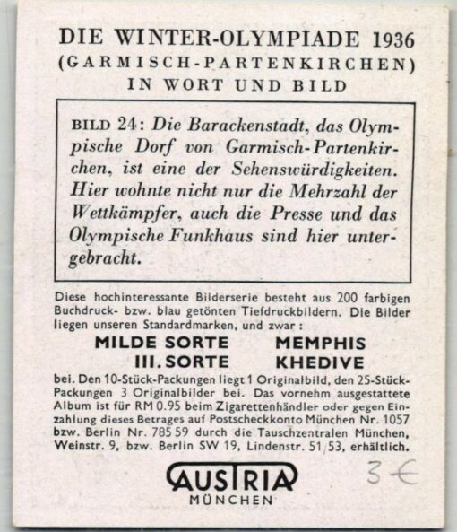 AUSTRIA München - Olympia 1936 31 Bilder Olympic Games Garmisch Partenkirchen farbe – Bild 24