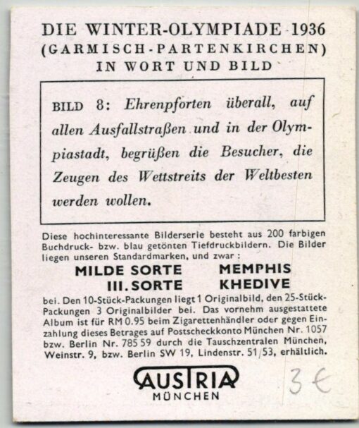 AUSTRIA München - Olympia 1936 31 Bilder Olympic Games Garmisch Partenkirchen farbe – Bild 20