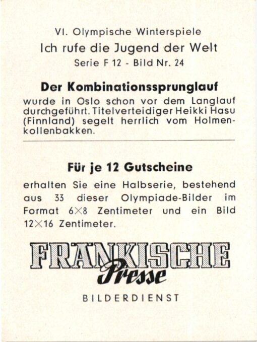 Fränkische Presse - Olympia 1936 23 Bilder Olympic Games Garmisch Partenkirchen Ski, Zeno Colo – Bild 38