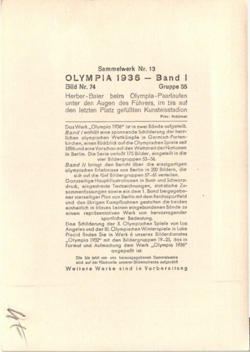 Sammelwerk - Olympia Garmisch Partenkirchen 1936 14 Bilder Olympic Games Hockey – Bild 26