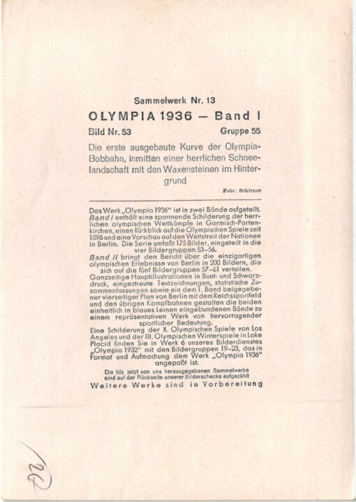 Sammelwerk - Olympia Garmisch Partenkirchen 1936 14 Bilder Olympic Games Hockey – Bild 22