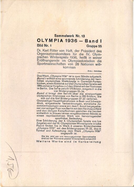 Sammelwerk - Olympia Garmisch Partenkirchen 1936 14 Bilder Olympic Games Hockey – Bild 20