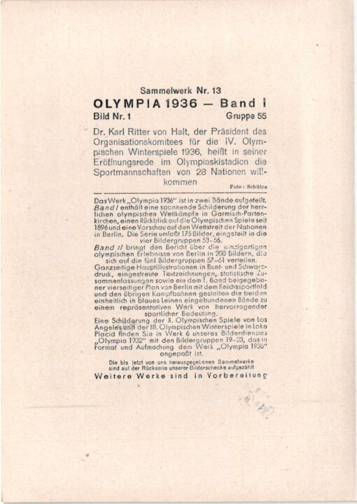 Sammelwerk - Olympia Garmisch Partenkirchen 1936 14 Bilder Olympic Games Hockey – Bild 8