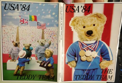 USA 1984 Teddy Team Souvenier Los Angeles, Olympic Games , Set with 9 Postcards – Bild 2
