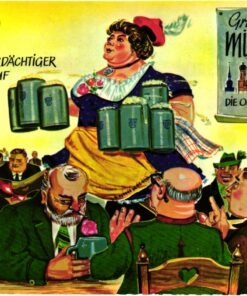 Deutschland, München 1972 Olympische Spiele Ansichtskarte Bier Hürdenlauf Humor Olympic Games