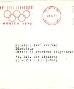 CCCP, München 1972 Olympische Spiele Paris Freistempel Jeux Olympiques Munich EMA Red Meter Olympic Games