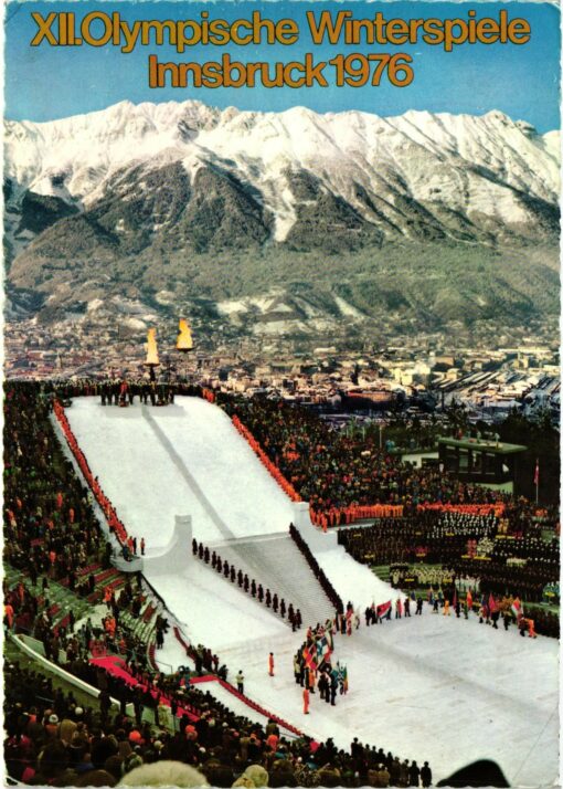 Österreich, Innsbruck 1976 Olympic Winter Games, Ansichtskarte Eröffnungsfeier Olympische Winterspiele