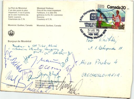 Canada, Montreal 1976 Olympic Games, Flagge; Autogramme CSSR Team?, Olympische Spiele