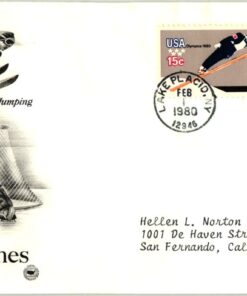 USA 1980, Olympic Games Lake Placid FDC Ski Jumping, Ice Hockey