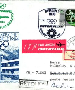 DDR, Sarajewo 1984 Olympic Winter Games, Interflug Erfurt Sarajevo, Langlauf, Olympische Spiele