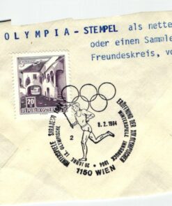 Österreich, Sarajewo 1984 Olympic Winter Games, Fackellauf, Torch relay, Briefstück Olympische Spiele