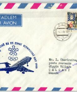 CSSR, Calgary 1988, Olympic Winter Games, Prag-Calgary Par Avion, Sonderflug nach Canada Olympische Spiele