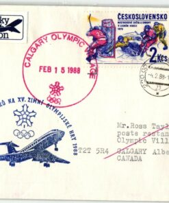 CSSR, Calgary 1988, Olympic Winter Games, Prag-Calgary Par Avion, Sonderflug nach Canada Olympische Spiele