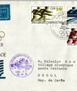 DDR, Seoul 1988, Olympic Games, Interflug Berlin Seoul Airmail Olympische Spiele