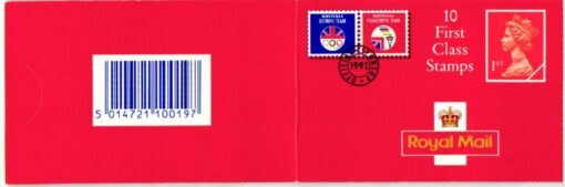UK 1992, Royal Mail Olympic Sponsor British Olympic Team, 4 empty booklet Offizieller Olympischer Sponsor , Olympische Spiele – Bild 5