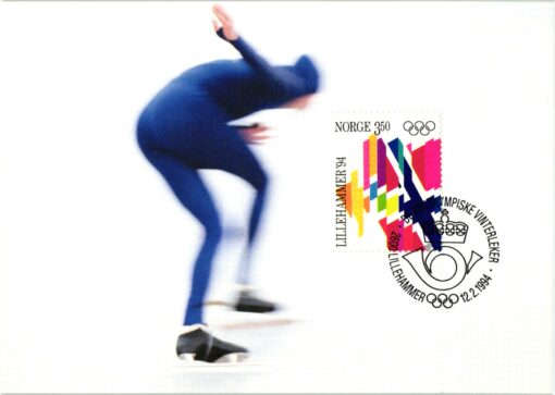 Norge Lillehammer 1994, Olympic Winter Games, Olympia Fahne, Maximumkarte 2-6 – Bild 7