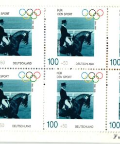 Germany Atlanta 1996, Olympic Games, Markenheftchen Reiten Josef Neckermann