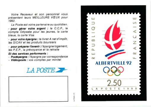 France, Albertville 1992, Olympic Winter Games, Kalender La Poste Calendar Olympische Spiele