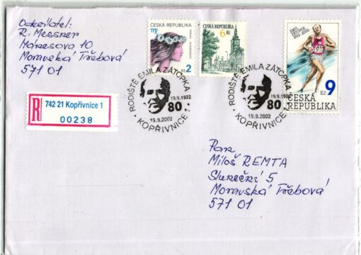 Ceska 2002, Olympic Games, Emil Zatopek 1922-2000 Koprivnice Reko
