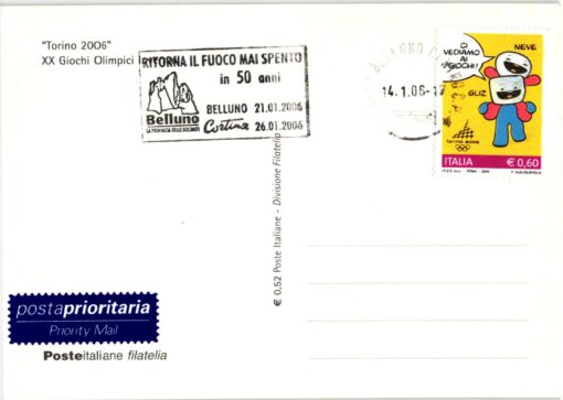 Italy 2006, Olympic Games, Ritorna il fuoco Cortina Belluno Giochi olimpici Torino 