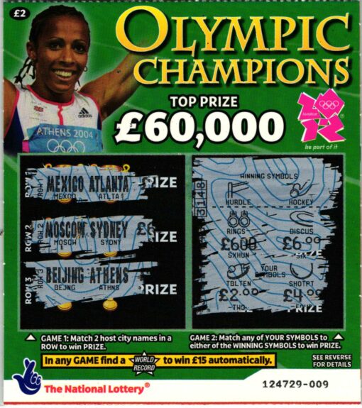 UK Olympic Games 2012 London National Lottery Olympic Champion Dame Kelly Holmes