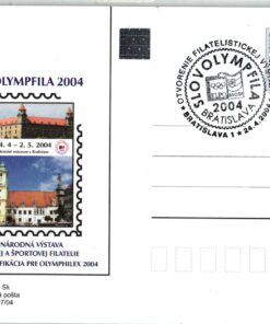 Slovensko 2004, Olympic Games, Bratislava, Slovolympfila 2004 SST auf Ganzsache FIPO