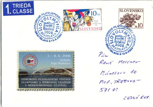 Slovensko Bratislava SLOVOLYMPFILA Beijing 2008, Olympic Games Peking Expo FIPO